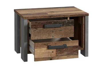 Cadle Nattbord 62 cm med Oppbevaring 2 Skuffer + Hylle - Møbler - Bord - Avlastningsbord - Sengebord & nattbord