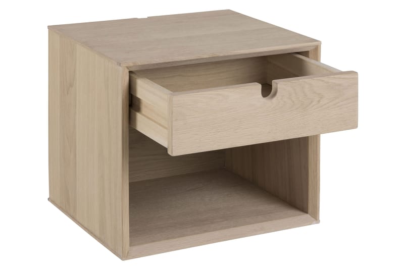 Century Nattbord 37 cm Høy med Oppbevaring Skuff - Beige - Møbler - Bord - Avlastningsbord - Sengebord & nattbord