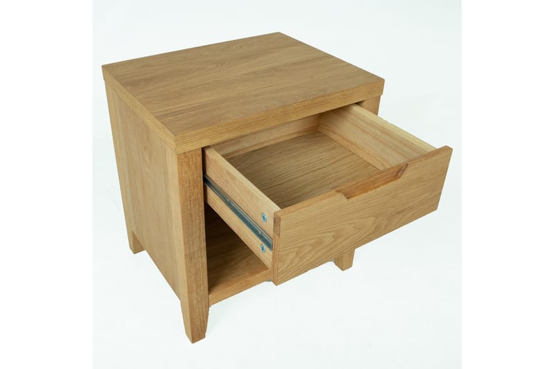 Chamba Nattbord 50 cm i Tre med Oppbevaring og Skuffer - Trefarget - Møbler - Bord - Avlastningsbord - Sengebord & nattbord