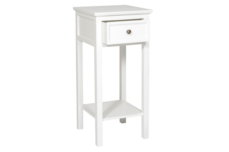 Cleana Nattbord 75 cm med Oppbevaring Skuff - Hvit - Møbler - Bord - Avlastningsbord - Sengebord & nattbord