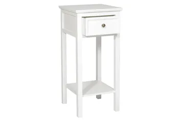 Cleana Nattbord 75 cm med Oppbevaring Skuff - Hvit - Møbler - Bord - Avlastningsbord - Sengebord & nattbord