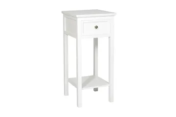 Cleana Nattbord 75 cm med Oppbevaring Skuff - Hvit - Møbler - Bord - Avlastningsbord - Sengebord & nattbord