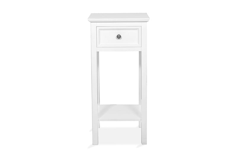 Cleana Nattbord 75 cm med Oppbevaring Skuff, Hvit