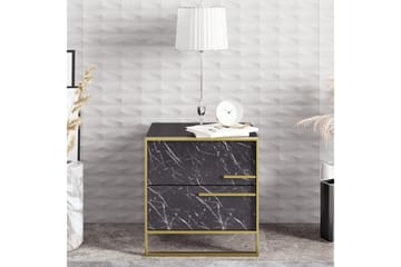 Cofield Nattbord 50 cm - Gull|Svart - Møbler - Bord - Avlastningsbord - Sengebord & nattbord