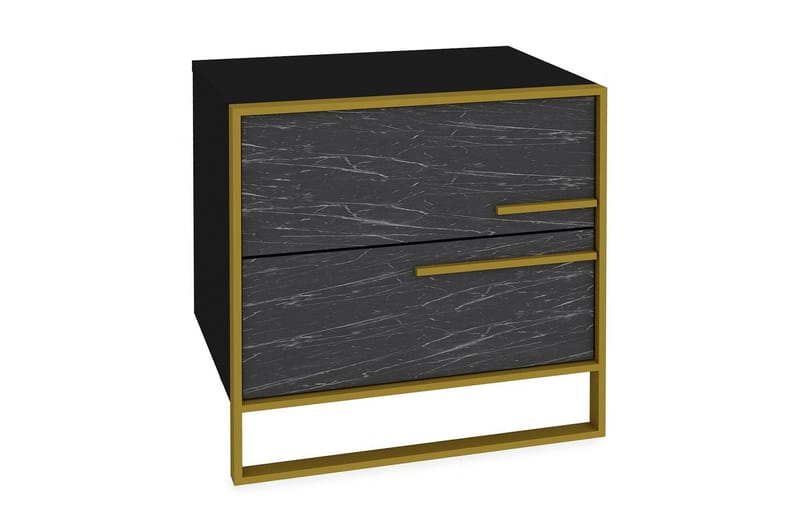 Cofield Nattbord 50 cm - Gull|Svart - Møbler - Bord - Avlastningsbord - Sengebord & nattbord