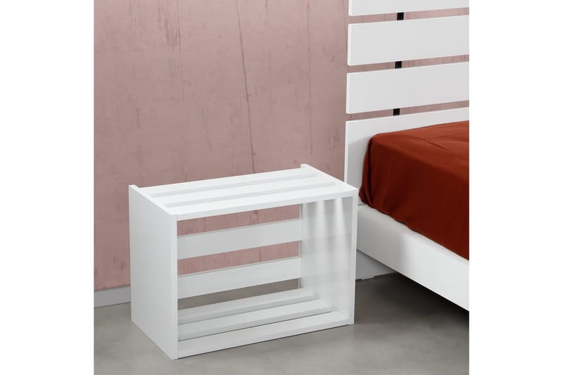 Comfortale Nattbord 60 cm - Hvit - Møbler - Bord - Avlastningsbord - Sengebord & nattbord