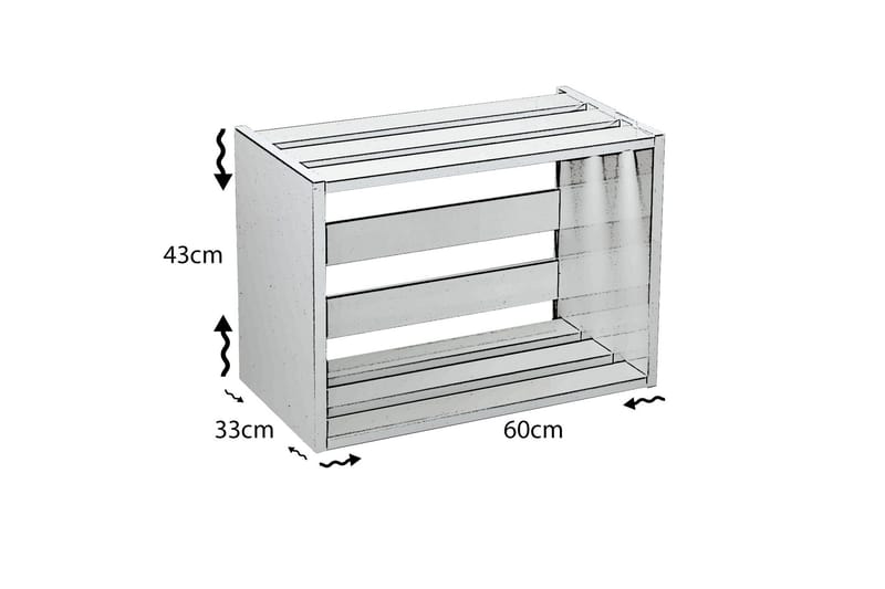 Comfortale Nattbord 60 cm - Hvit - Møbler - Bord - Avlastningsbord - Sengebord & nattbord