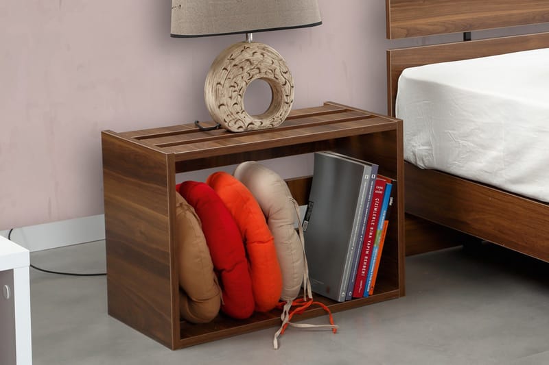 Comfortale Nattbord 60 cm - Valnøttsbrun - Møbler - Bord - Avlastningsbord - Sengebord & nattbord