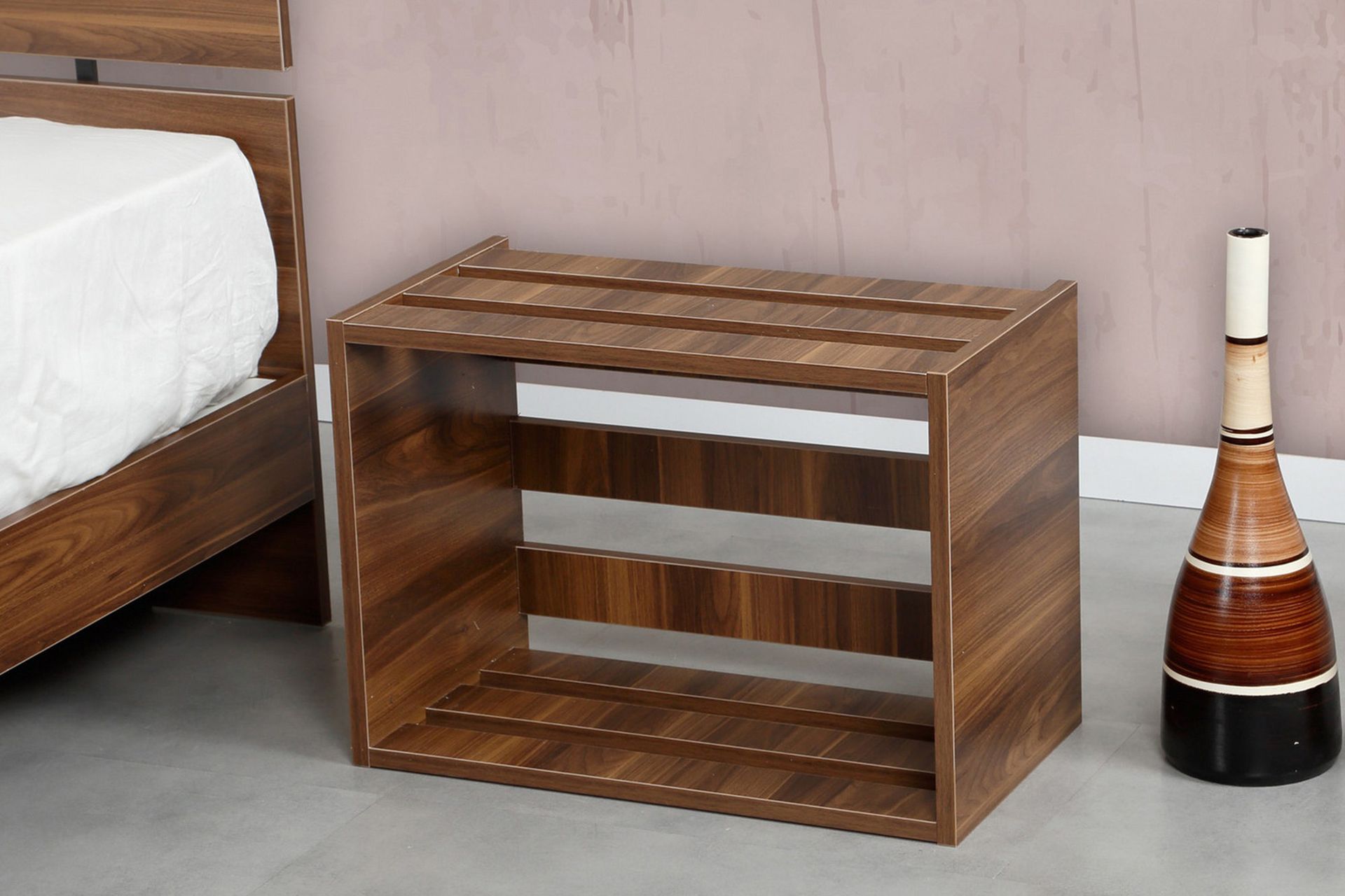 Comfortale Nattbord 60 cm - Valnøttsbrun - Møbler - Bord - Avlastningsbord - Sengebord & nattbord