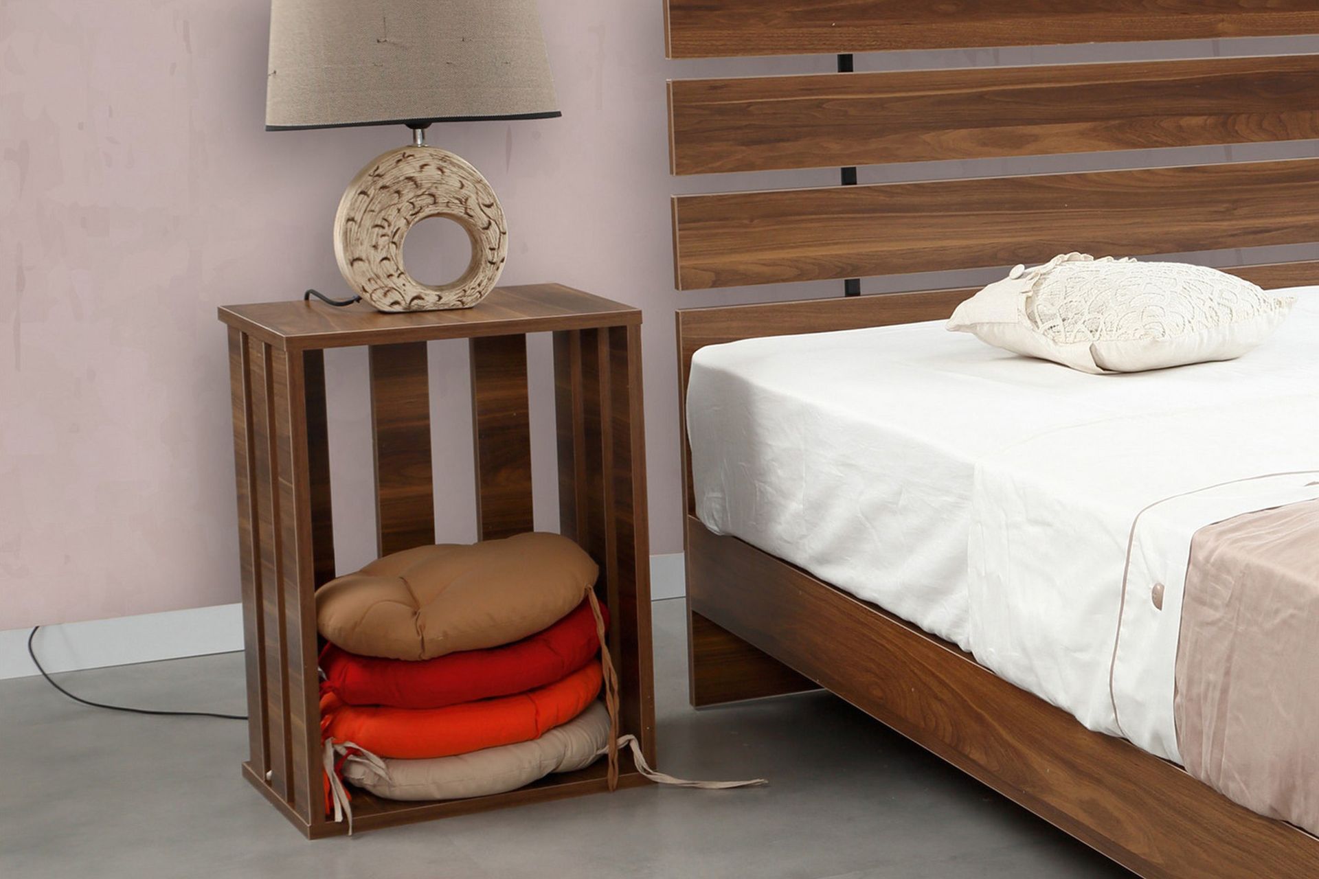 Comfortale Nattbord 60 cm - Valnøttsbrun - Møbler - Bord - Avlastningsbord - Sengebord & nattbord