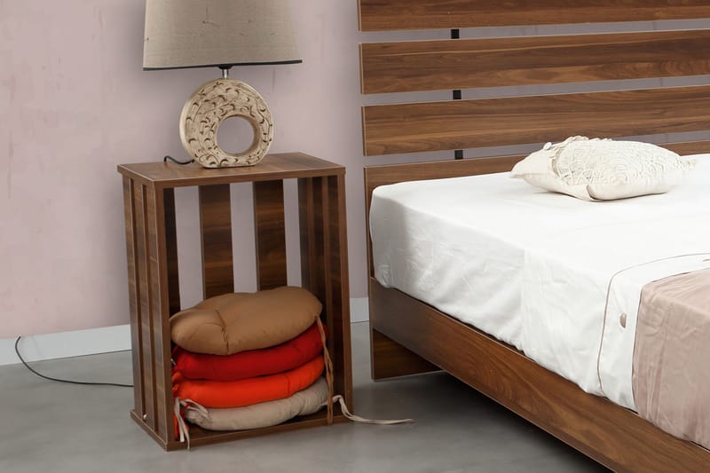 Comfortale Nattbord 60 cm - Valnøttsbrun - Møbler - Bord - Avlastningsbord - Sengebord & nattbord