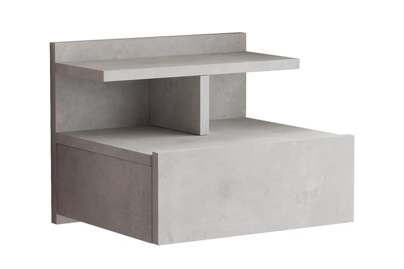 Cranner Nattbord 40 cm 2 Hyller - Sølv - Sengebord & nattbord