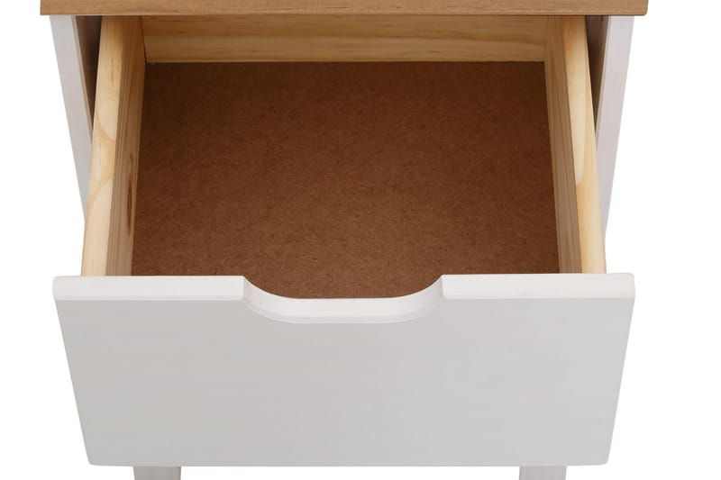 Crotone Nattbord 38 cm - Hvit - Møbler - Bord - Avlastningsbord - Sengebord & nattbord