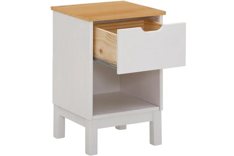 Crotone Nattbord 38 cm - Hvit - Møbler - Bord - Avlastningsbord - Sengebord & nattbord