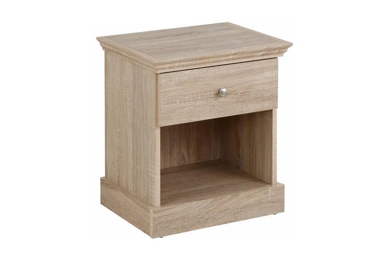 Dareia Nattbord 45 cm med Oppbevaring Skuff + Hylle - Brun - Møbler - Bord - Avlastningsbord - Sengebord & nattbord