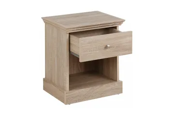 Dareia Nattbord 45 cm med Oppbevaring Skuff + Hylle - Brun - Møbler - Bord - Avlastningsbord - Sengebord & nattbord