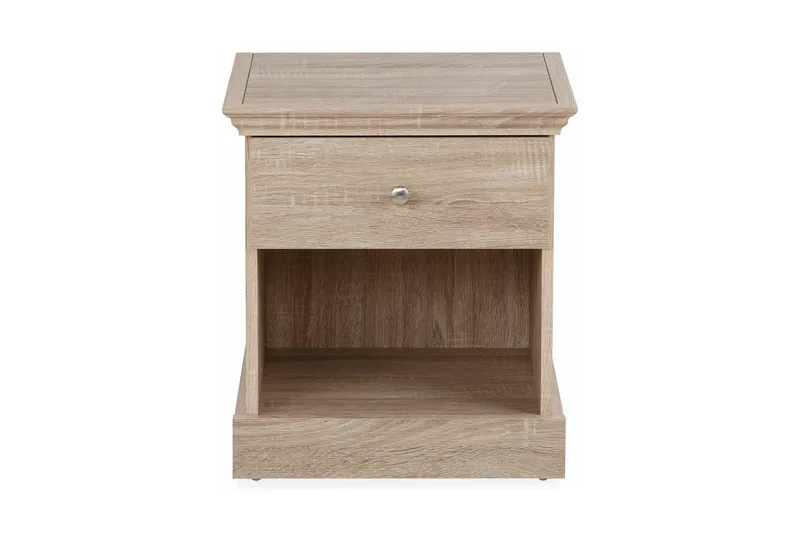 Dareia Nattbord 45 cm med Oppbevaring Skuff + Hylle, Brun