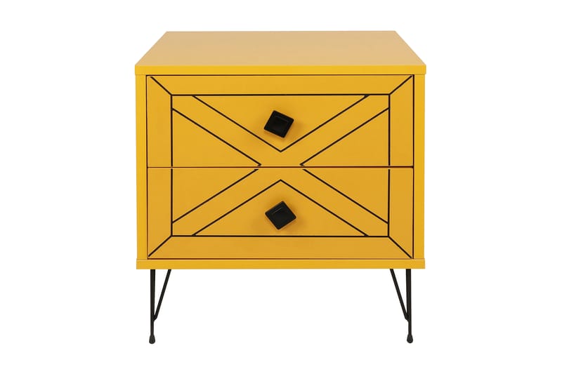 Dasina Nattbord 50 cm - Gul - Møbler - Bord - Avlastningsbord - Sengebord & nattbord