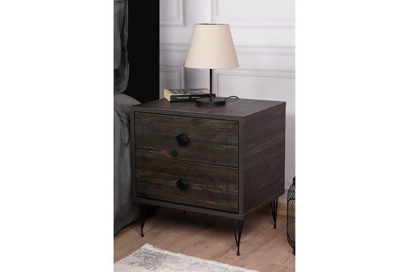 Dasina Nattbord 50 cm - Mørkebrun - Møbler - Bord - Avlastningsbord - Sengebord & nattbord