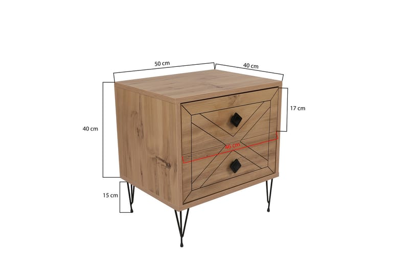 Dasina Nattbord 50 cm - Natur - Møbler - Bord - Avlastningsbord - Sengebord & nattbord