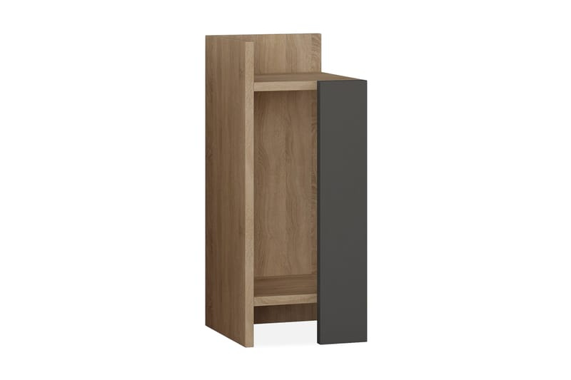 Decorta Nattbord 27 cm - Eikfarge/Mørkegrå - Møbler - Bord - Avlastningsbord - Sengebord & nattbord
