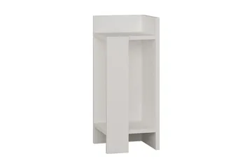 Decorta Nattbord 27 cm med Oppbevaring Hyller + Luker - Hvit - Møbler - Bord - Avlastningsbord - Sengebord & nattbord