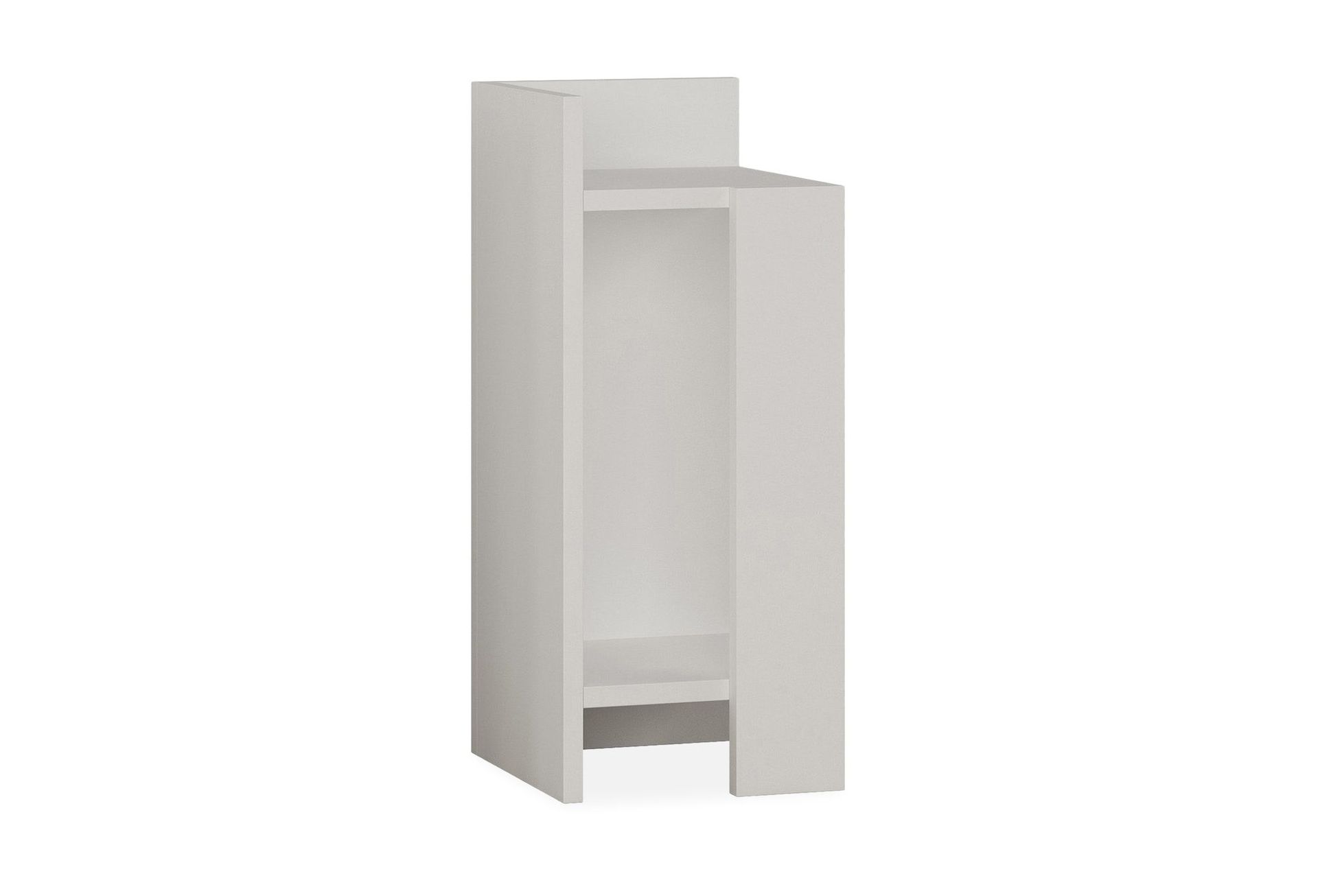 Decorta Nattbord 27 cm med Oppbevaring Hyller + Luker - Hvit