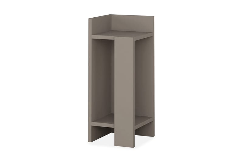 Decorta Nattbord 27 cm med Oppbevaring Hyllor + Luker Venstr - Grå - Møbler - Bord - Avlastningsbord - Sengebord & nattbord
