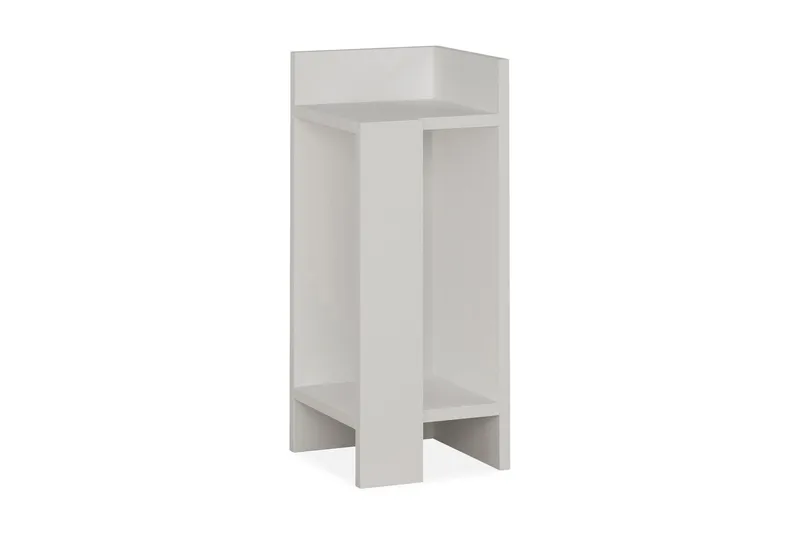 Decorta Nattbord 27 cm med Oppbevaring Hyllor + Luker Høyre, Hvit