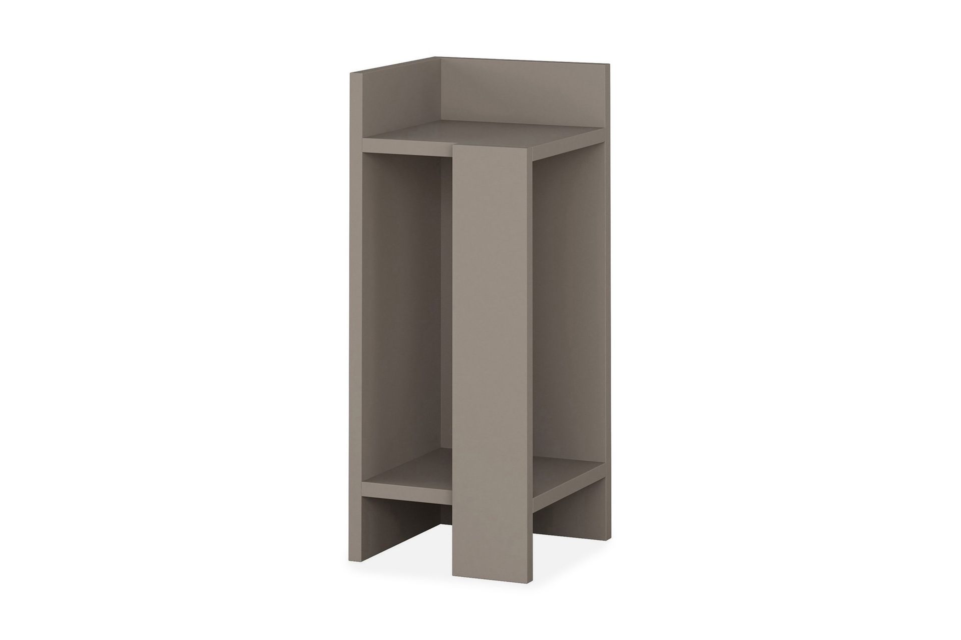 Decorta Nattbord 27 cm med Oppbevaring Hyllor + Luker Venstr - Grå
