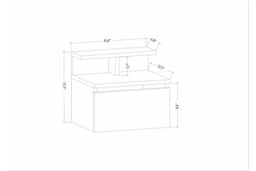 Desgrar Nattbord 39,8x35 cm - Antrasitt - Møbler - Bord - Avlastningsbord - Sengebord & nattbord