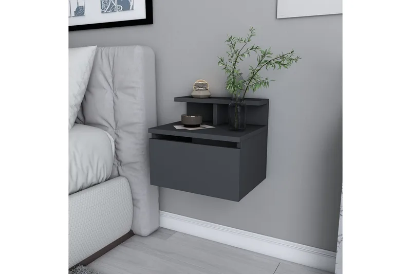 Desgrar Nattbord 39,8x35 cm - Antrasitt - Møbler - Bord - Avlastningsbord - Sengebord & nattbord