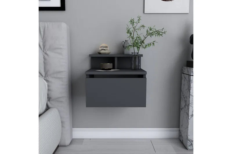 Desgrar Nattbord 39,8x35 cm - Antrasitt - Møbler - Bord - Avlastningsbord - Sengebord & nattbord