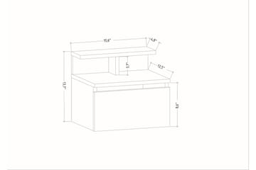 Desgrar Nattbord 39,8x35 cm - Brun - Møbler - Bord - Avlastningsbord - Sengebord & nattbord