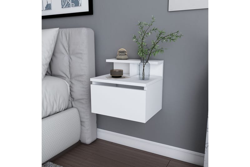 Desgrar Nattbord 39,8x35 cm - Hvit - Møbler - Bord - Avlastningsbord - Sengebord & nattbord