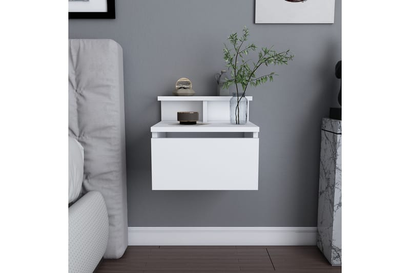 Desgrar Nattbord 39,8x35 cm - Hvit - Møbler - Bord - Avlastningsbord - Sengebord & nattbord