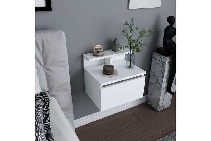 Desgrar Nattbord 39,8x35 cm - Hvit - Møbler - Bord - Avlastningsbord - Sengebord & nattbord