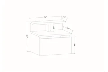 Desgrar Nattbord 39,8x35 cm - Møbler - Bord - Avlastningsbord - Sengebord & nattbord