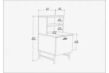 Desgrar Nattbord 45x22,5 cm - Møbler - Bord - Avlastningsbord - Sengebord & nattbord