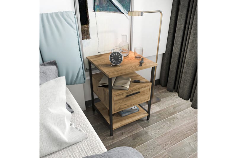 Desgrar Nattbord 45x61,8 cm - Svart - Møbler - Bord - Avlastningsbord - Sengebord & nattbord