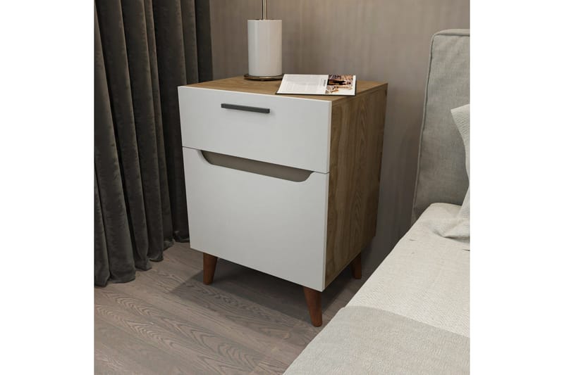 Desgrar Nattbord 45x63 cm - Hvit - Møbler - Bord - Avlastningsbord - Sengebord & nattbord