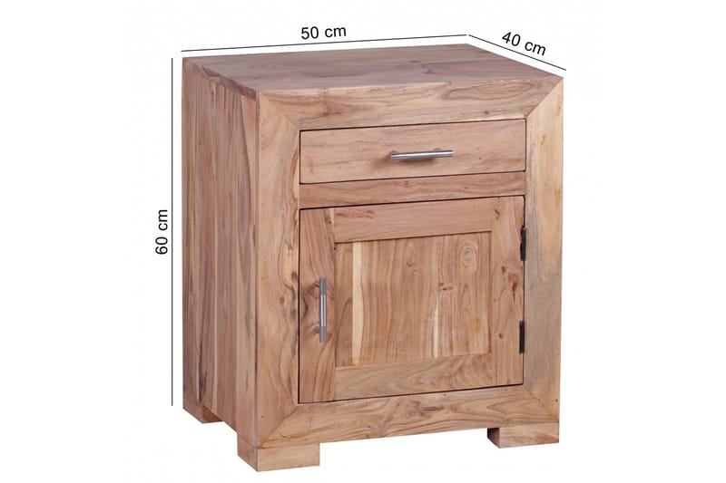 Dornell Nattbord med Skuffer 50 cm i Tre - Brun - Møbler - Bord - Avlastningsbord - Sengebord & nattbord