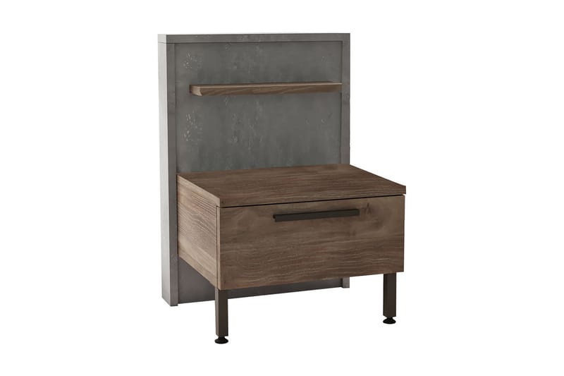 Drimmelen Nattbord 44 cm, Brun / Grå