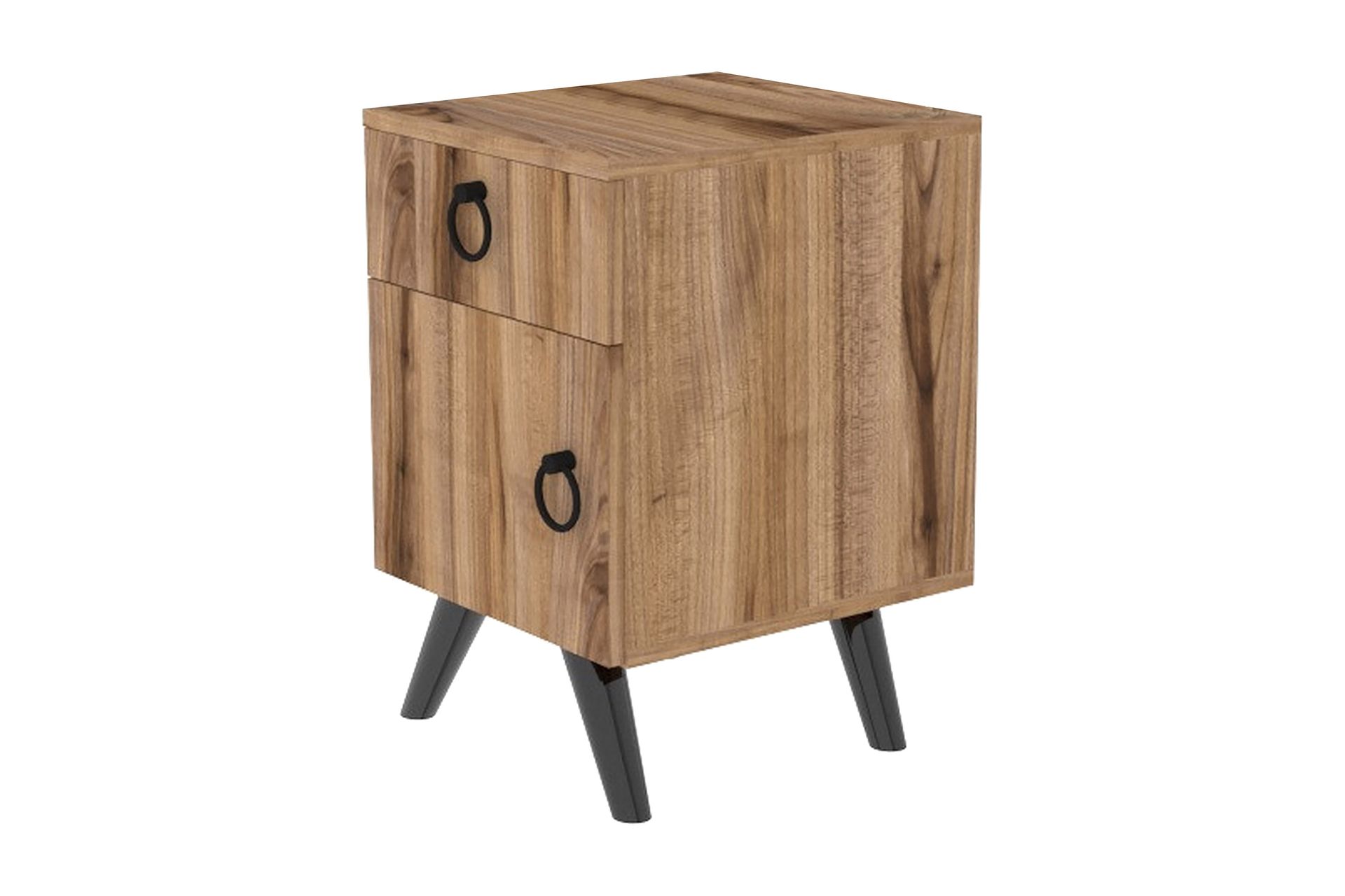 Escoura Nattbord 40x44 cm - Mørkebrun - Møbler - Bord - Avlastningsbord - Sengebord & nattbord