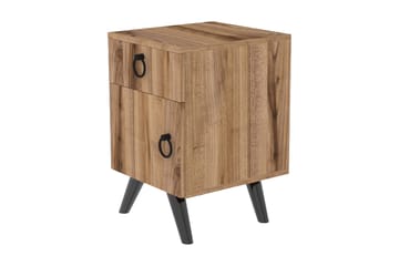 Escoura Nattbord 40x44 cm - Mørkebrun - Møbler - Bord - Avlastningsbord - Sengebord & nattbord