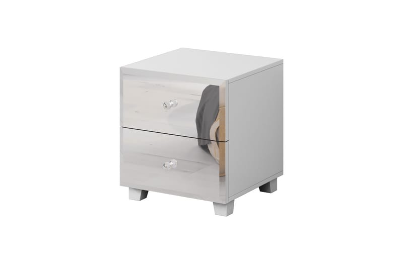 Eshton Nattbord 45x45 cm - Hvit - Møbler - Bord - Avlastningsbord - Sengebord & nattbord