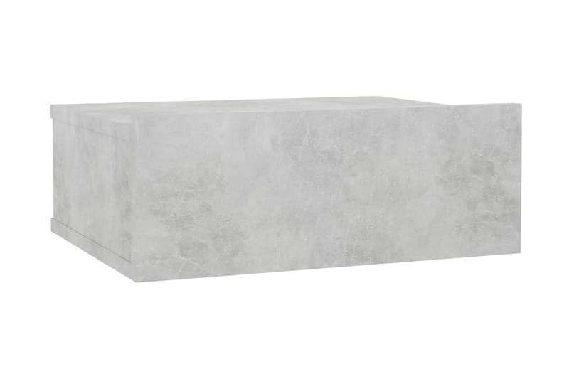 Flytende nattbord betonggrå 40x30x15 cm sponplate - Møbler - Bord - Avlastningsbord - Sengebord & nattbord