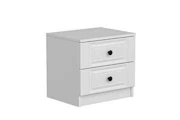 Fruitland Nattbord 54 cm i Tre med Oppbevaring og Skuffer - Hvit - Møbler - Bord - Avlastningsbord - Sengebord & nattbord