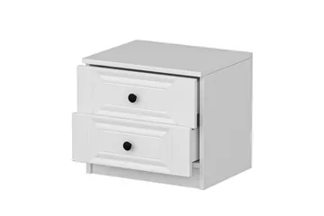 Fruitland Nattbord 54 cm i Tre med Oppbevaring og Skuffer - Hvit - Møbler - Bord - Avlastningsbord - Sengebord & nattbord