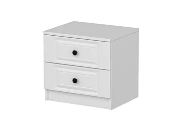 Fruitland Nattbord 54 cm i Tre med Oppbevaring og Skuffer - Hvit - Møbler - Bord - Avlastningsbord - Sengebord & nattbord